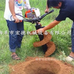 单人操作施肥植树挖坑机 小型汽油手提施肥植树专用挖坑机1