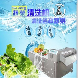 食堂用茎叶类蔬菜自动清洗机旭众YQX-800蔬菜清洗机清洗水循环气泡清洗机