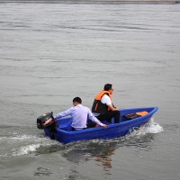 2米塑料渔船水上游乐划水钓鱼 牛筋加厚双层塑料船